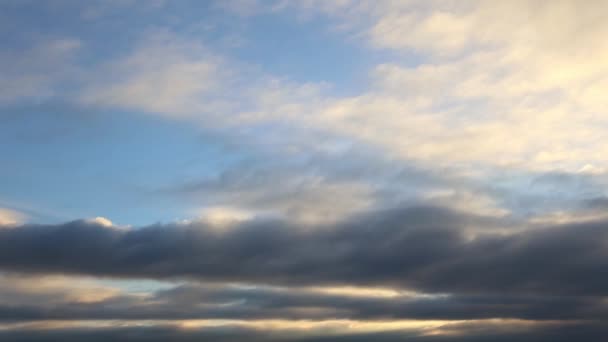 Прекрасные Облака Рассвете Временной Промежуток — стоковое видео