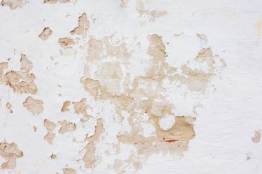 Badana ve çatlaklar ile eski tuğla duvar, eski manastır