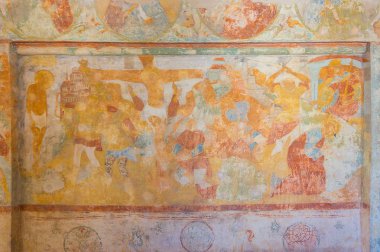 Fresco Içinde Spaso Yakovlevsky Dimitriev Manastırı Rostov içinde