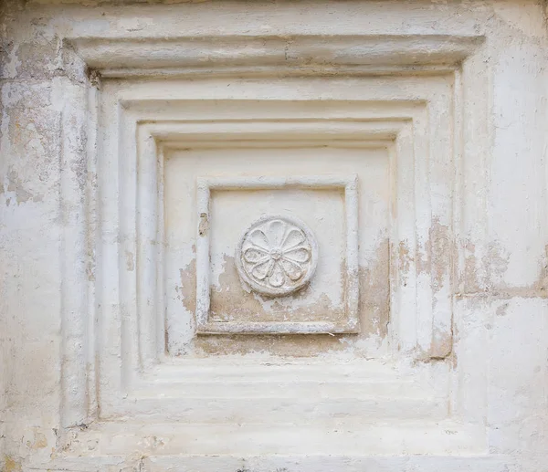 Architectural panel, caisson, recess in the wall - decoration in the wall of the old monastery — Stock Image Architectural Panel Caisson Recess Wall Decoration Wall Old Monastery Stock Image