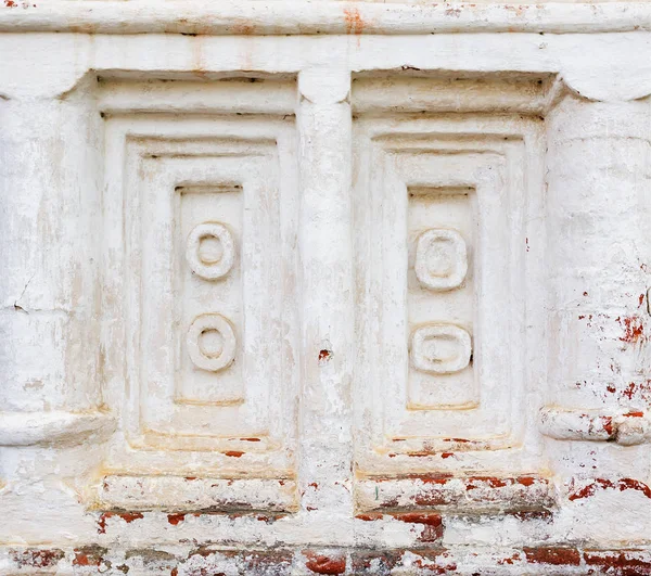 Architectural panel, caisson, recess in the wall - decoration in the wall of the old monastery — Stock Image Architectural Panel Caisson Recess Wall Decoration Wall Old Monastery Royalty Free Stock Photos