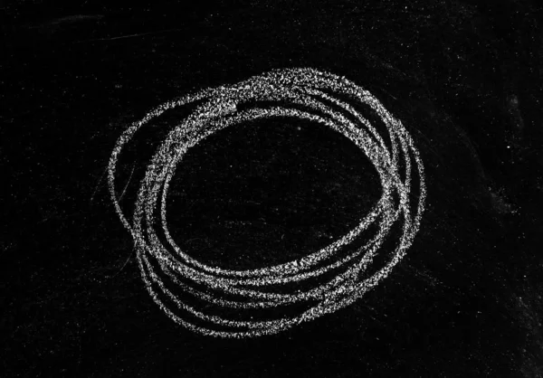 Geometric shapes of chalk lines on a chalkboard, circle or ring