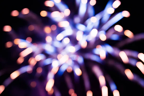 Tűzijátékok Fények Homályos Hátteret Bokeh Hatása — Stock Fotó