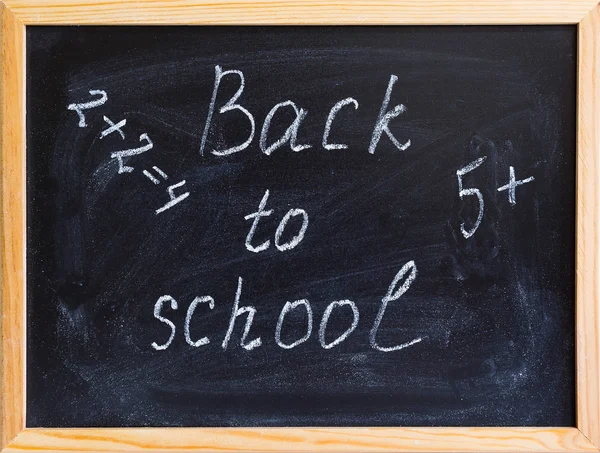 Inscriptie Terug Naar School Geschreven Krijt Een Schoolbord — Stockfoto