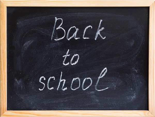 Inscriptie Terug Naar School Geschreven Krijt Een Schoolbord — Stockfoto