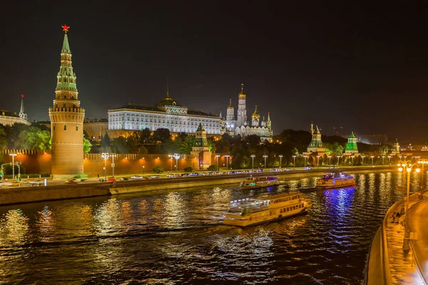 Moscow Kremlin Noite — Fotografia de Stock