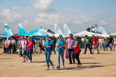 Zhukovsky, Rusya - 21 Temmuz 2017: En büyük hava gösterilerinden biri