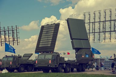 Zhukovsky, Rusya - 21 Temmuz 2017: Tespit için radar kompleksi 