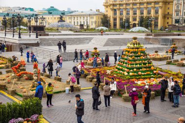 Moskova, Rusya - 04 Ekim 2017: Mo Festivali Altın Sonbahar
