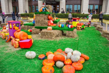 Moskova, Rusya - 04 Ekim 2017: Mo Festivali Altın Sonbahar