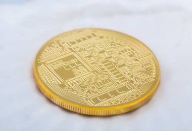 Hafif bir arka planda Bitcoin