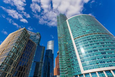 Moskova, Rusya - 13 Nisan 2018: İş merkezi Moskova şehri 