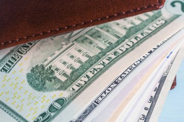 Cüzdandaki dolar banknotları