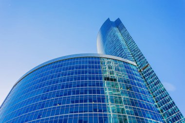 Moskova, Rusya - 13 Nisan 2018: İş merkezi Moskova şehri 