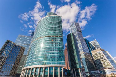 Moskova, Rusya - 13 Nisan 2018: İş merkezi Moskova şehri 