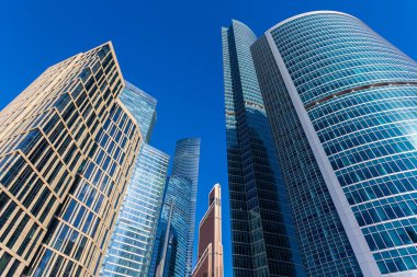 Moskova, Rusya - 06 Mart 2018: İş cente'de yüksek artış