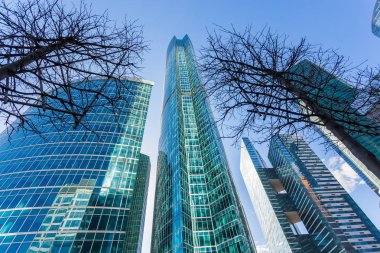 Moskova, Rusya - 13 Nisan 2018: İş merkezi Moskova şehri 