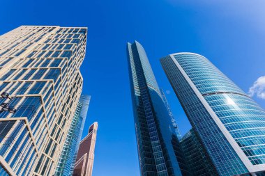 Moskova, Rusya - 06 Mart 2018: İş cente'de yüksek artış