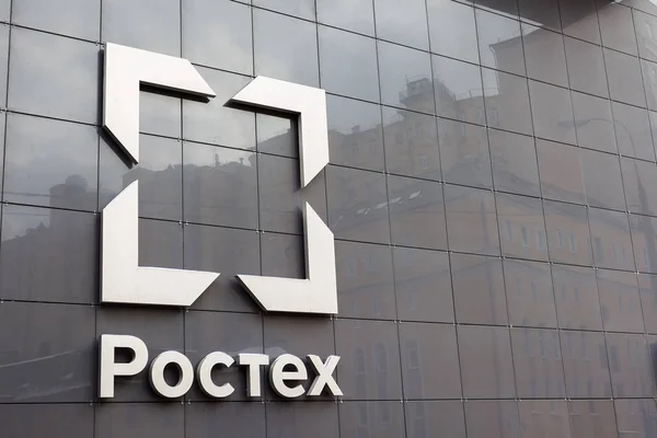 Moskau, russland - 27. märz 2018: das logo der firma rostec — Stockfoto