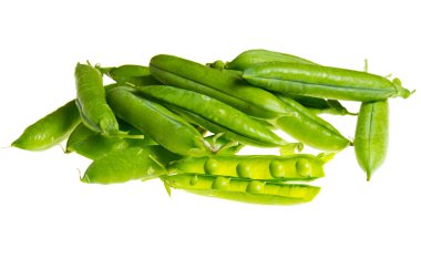 beyaz izole yeşil fasulye stüdyo çekim 