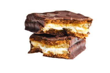 Beyaz bir arka plan üzerinde izole kek.