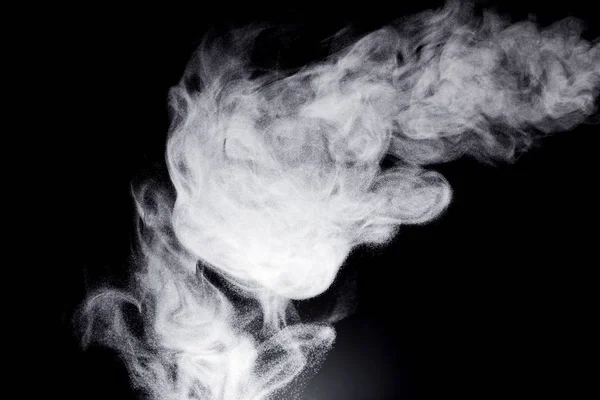 Clouds Steam Black Background — Stock Photo, Image