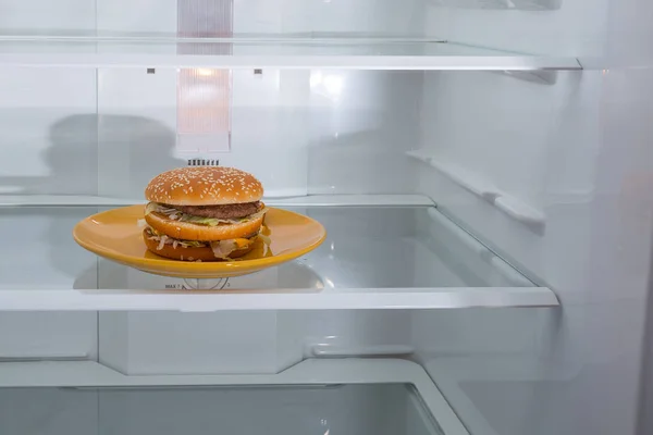 Гамбургер Холодильнику — стокове фото
