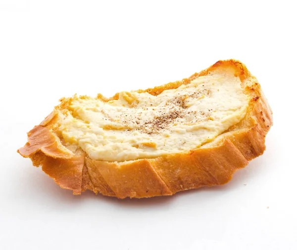 Beyaz Izole Dilim Ekmek — Stok fotoğraf