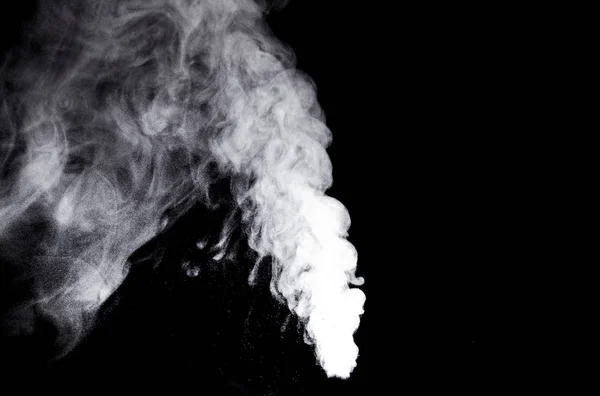 Dampfwolken Auf Schwarzem Hintergrund — Stockfoto