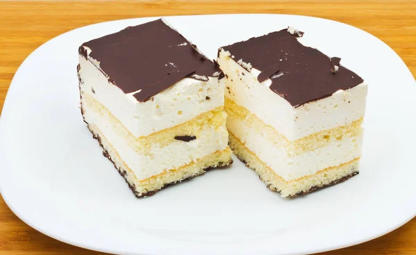 Смачні Десертні Торти Тарілці — стокове фото
