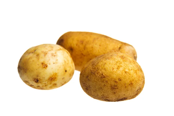 Patatas Aisladas Blanco Concepto Alimentos — Foto de Stock