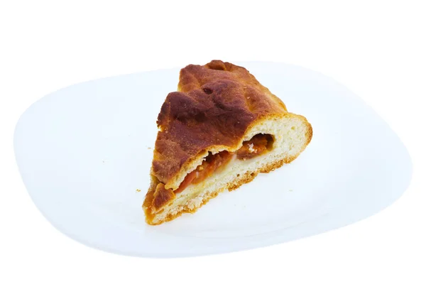 Köstliche Torte Auf Weißem Hintergrund — Stockfoto