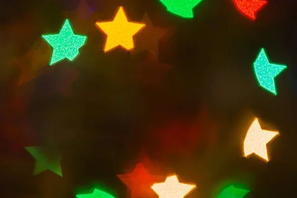 Abstract Christmas Background Bokeh Shape Star — Stock Photo, Image