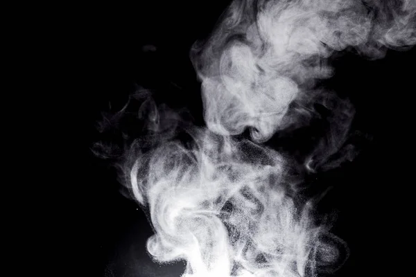 Dampfwolken Auf Schwarzem Hintergrund — Stockfoto