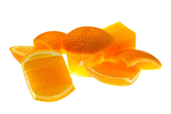 Gul Orange Isolerad Vit Bakgrund — Stockfoto
