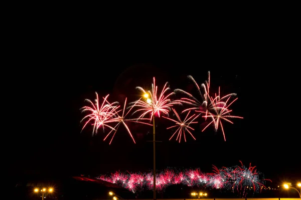 Fireworks Black Background — Stock Photo, Image