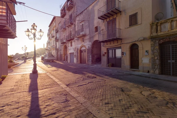 Cefalu Sicily Italy Σεπτεμβριου 2018 Παραθαλάσσια Πόλη Του Cefalu Νωρίς — Φωτογραφία Αρχείου