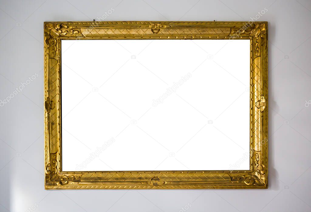 Empty frame from the picture on the wall