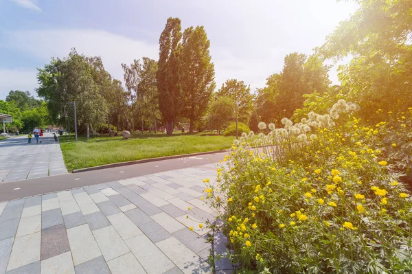 Moscow Russia Juni 2020 Turister Går Muzeonparken Moskva Folk Rider — Stockfoto