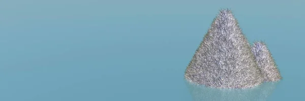 kabarık koniler ile mavi arka plan