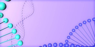 Mor arka plan daki DNA molekülü