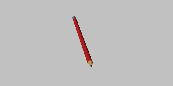 Red Pencil Eraser Gray Background — Stock Photo, Image