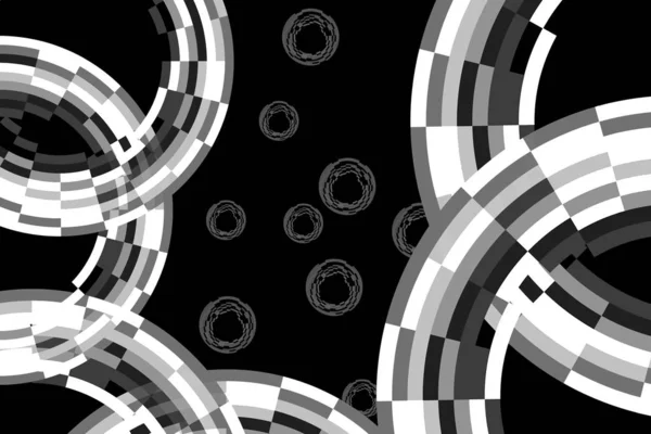 Черно Белые Абстрактные Геометрические Объекты — стоковое фото
