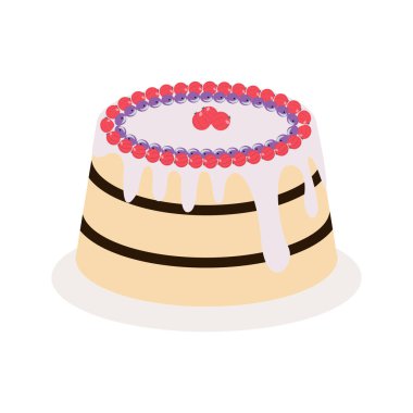 farklı çilek ile birkaç kek ile beyaz çikolatalı kek