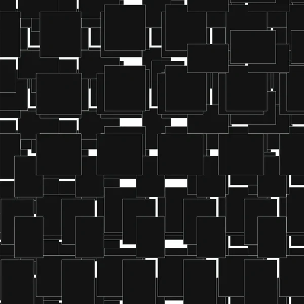 Quadrate unterschiedlicher Größe in monochromen Farben überlagert — Stockfoto