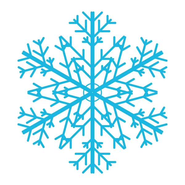 Vzorovaná Sněhová Vločka Mnoha Paprsky Centra Pro Design — Stockový vektor