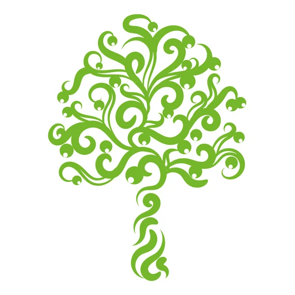 Árvore Openwork Cor Verde Para Diferentes Fins —  Vetores de Stock