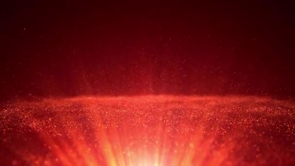 Red Particles Rays Background Spectacular Motion Graphics Background Elegant Particles — Stock Video