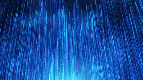 Blue Shiny Particle Streaks Rising Spectacular Motion Graphics Background Blue — Stock Video