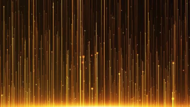 Gold Deeltjes Light Rising Een Spectaculaire Motion Graphics Achtergrond Gouden — Stockvideo